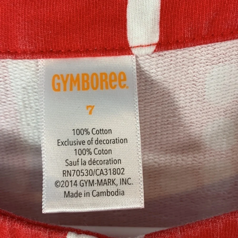 Gymboree size 7 wide neck 3/4 sleeves shift dress red white mod plaid Holiday